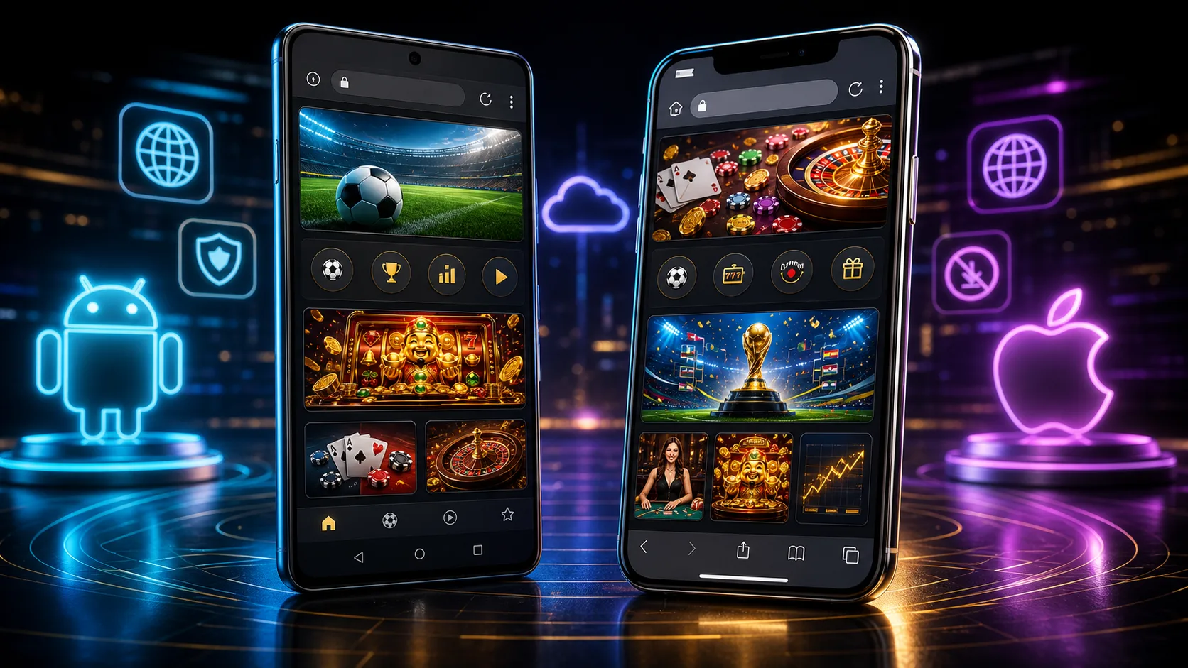 Experiência jackpotcity compatível com Android e iOS no navegador mobile